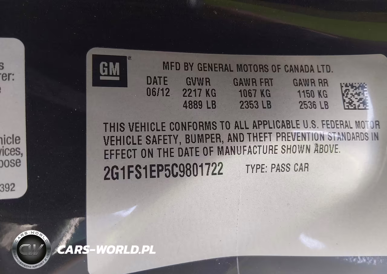 2012 Chevrolet Camaro Zl1 VIN:2G1FS1EP5C9801722 - 9