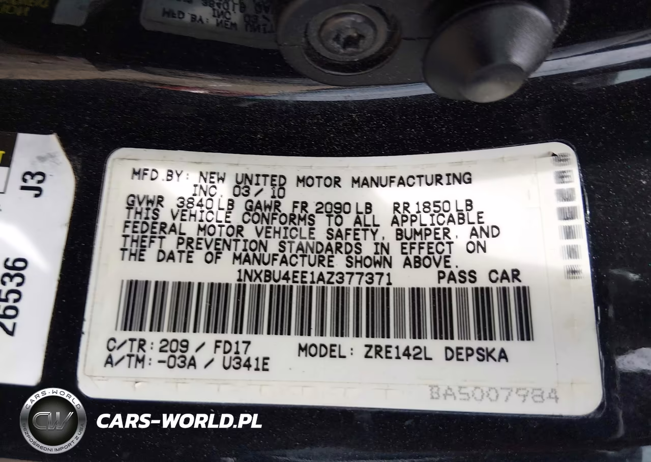 2010 Toyota Corolla S VIN:1NXBU4EE1AZ377371 - 9