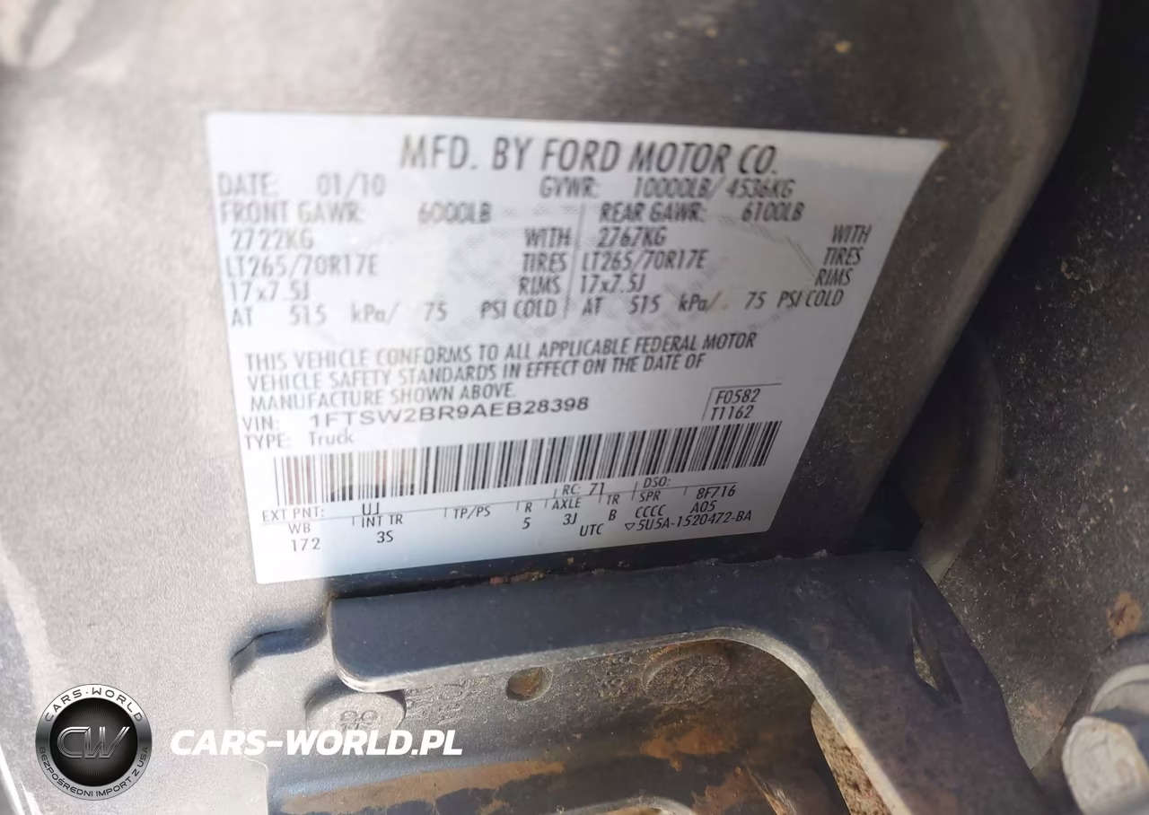 2010 Ford Super Duty F-250 Srw Xlt VIN:1FTSW2BR9AEB28398 - 9