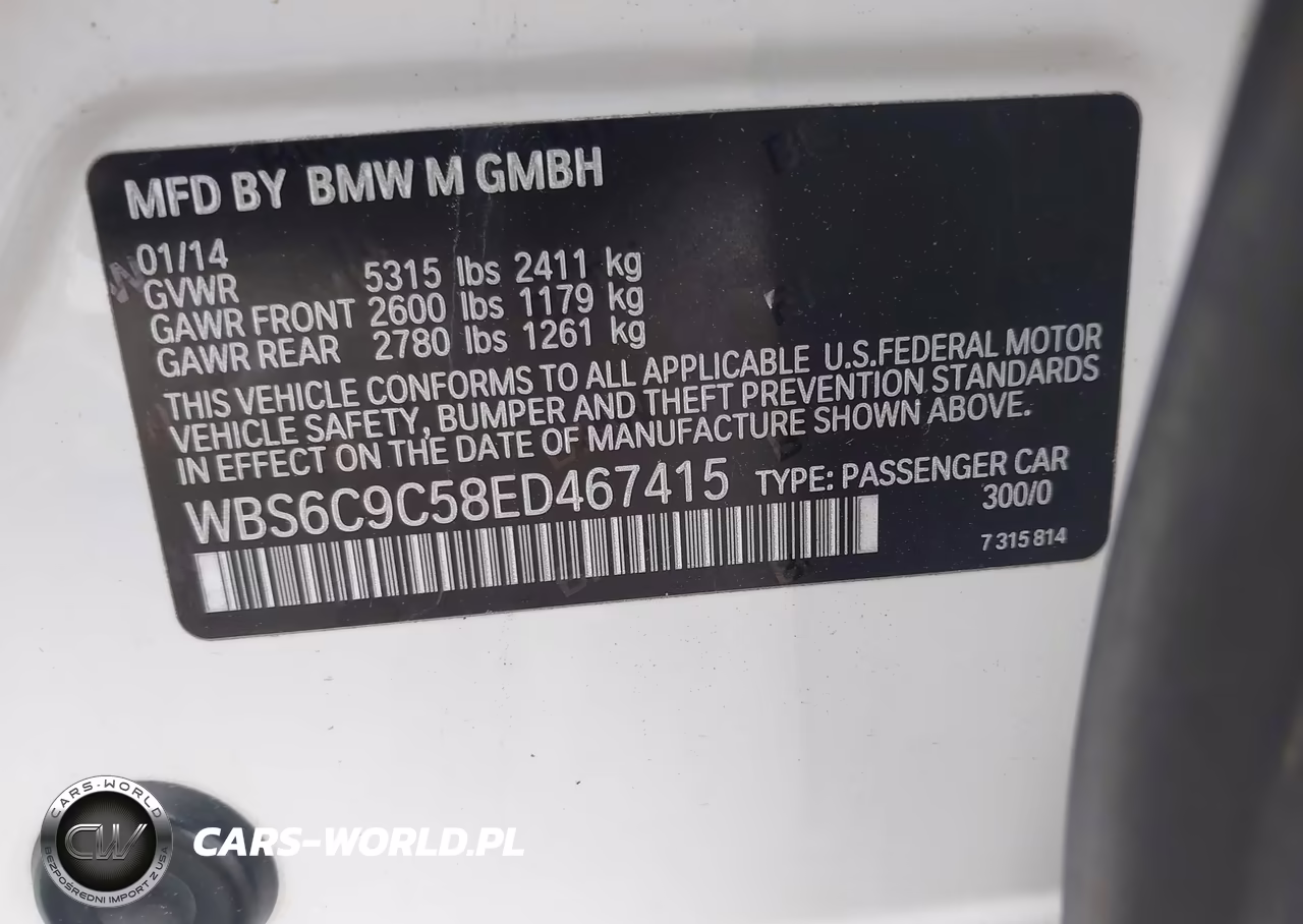 2014 BMW M6 Gran Coupe VIN:WBS6C9C58ED467415 - 9