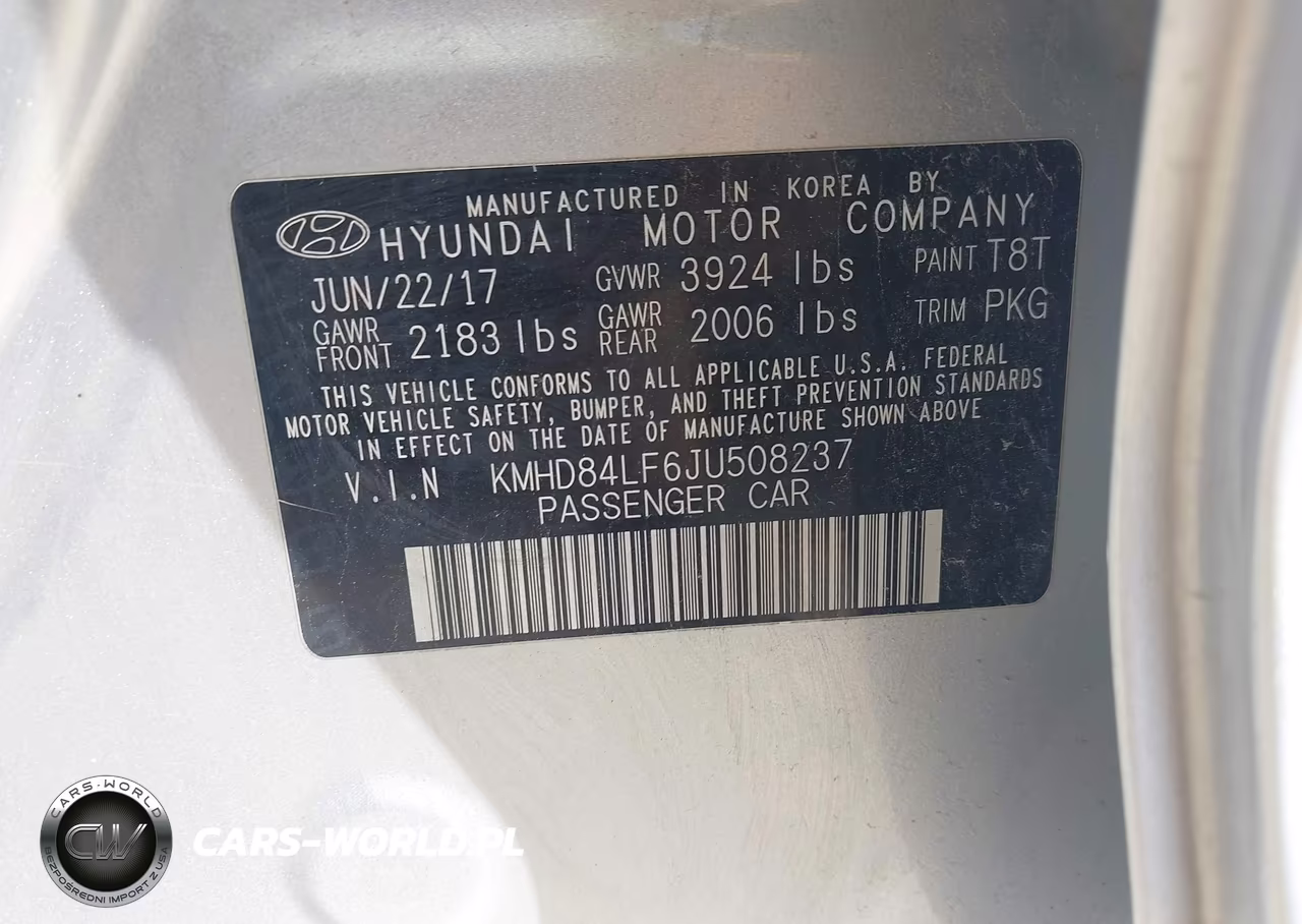 2018 Hyundai Elantra Sel VIN:KMHD84LF6JU508237 - 9