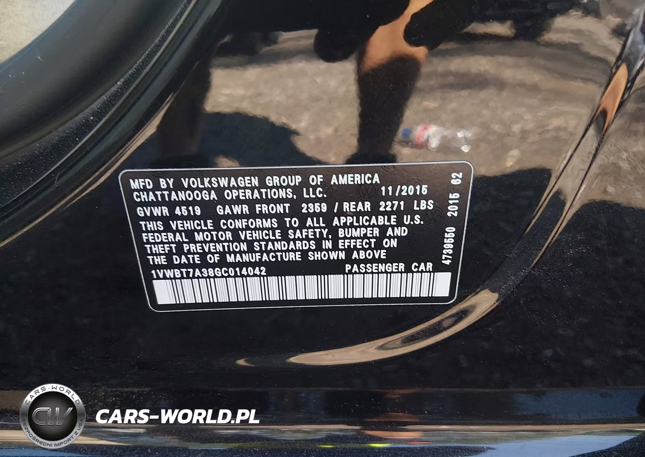 2016 Volkswagen Passat 1.8T Se VIN:1VWBT7A38GC014042 - 9