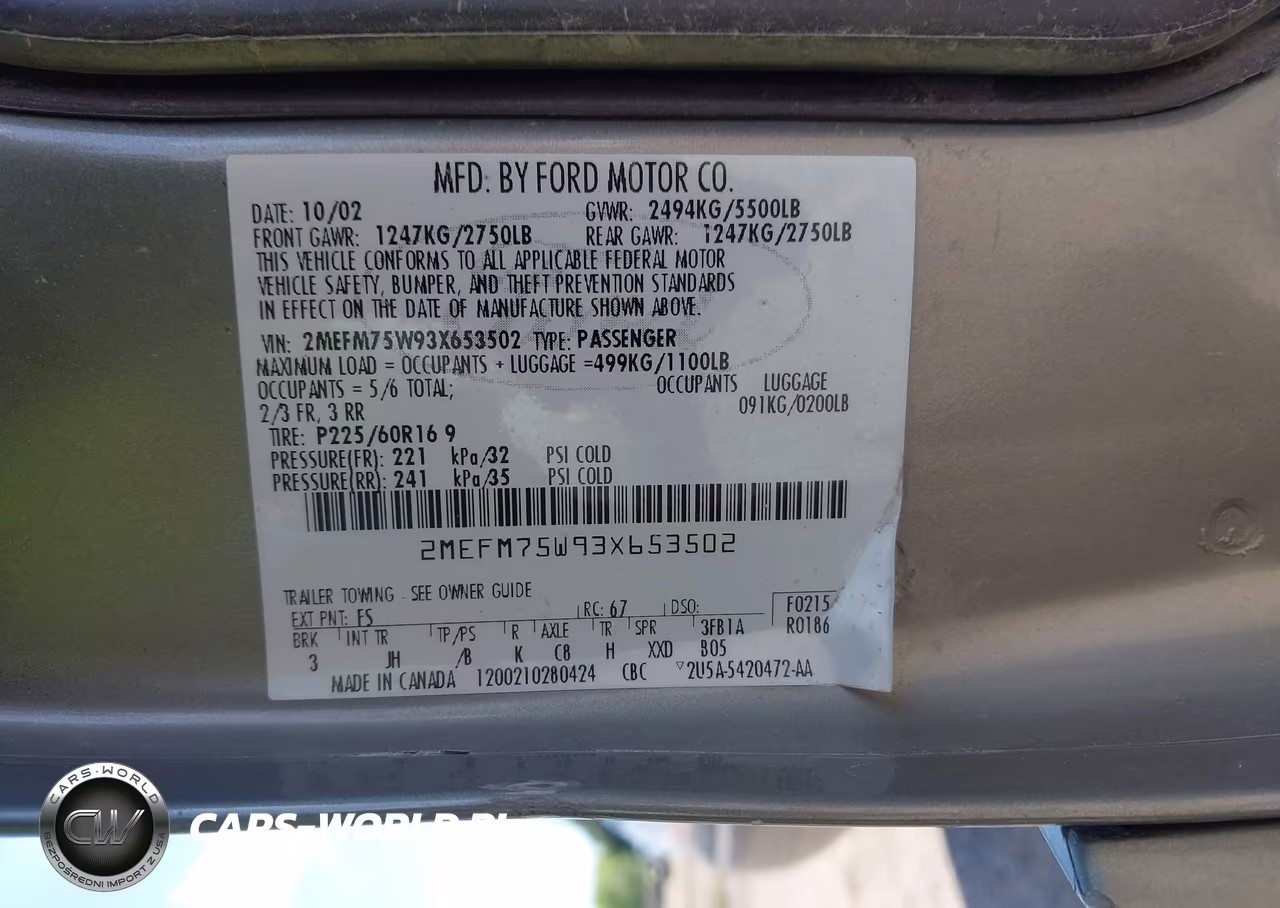 2003 Mercury Grand Marquis Ls VIN:2MEFM75W93X653502 - 9