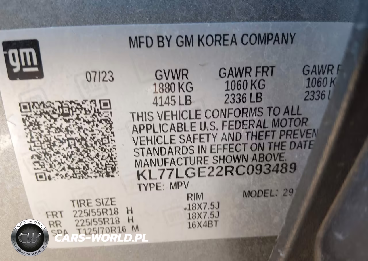 2024 Chevrolet Trax Fwd 1Rs VIN:KL77LGE22RC093489 - 9
