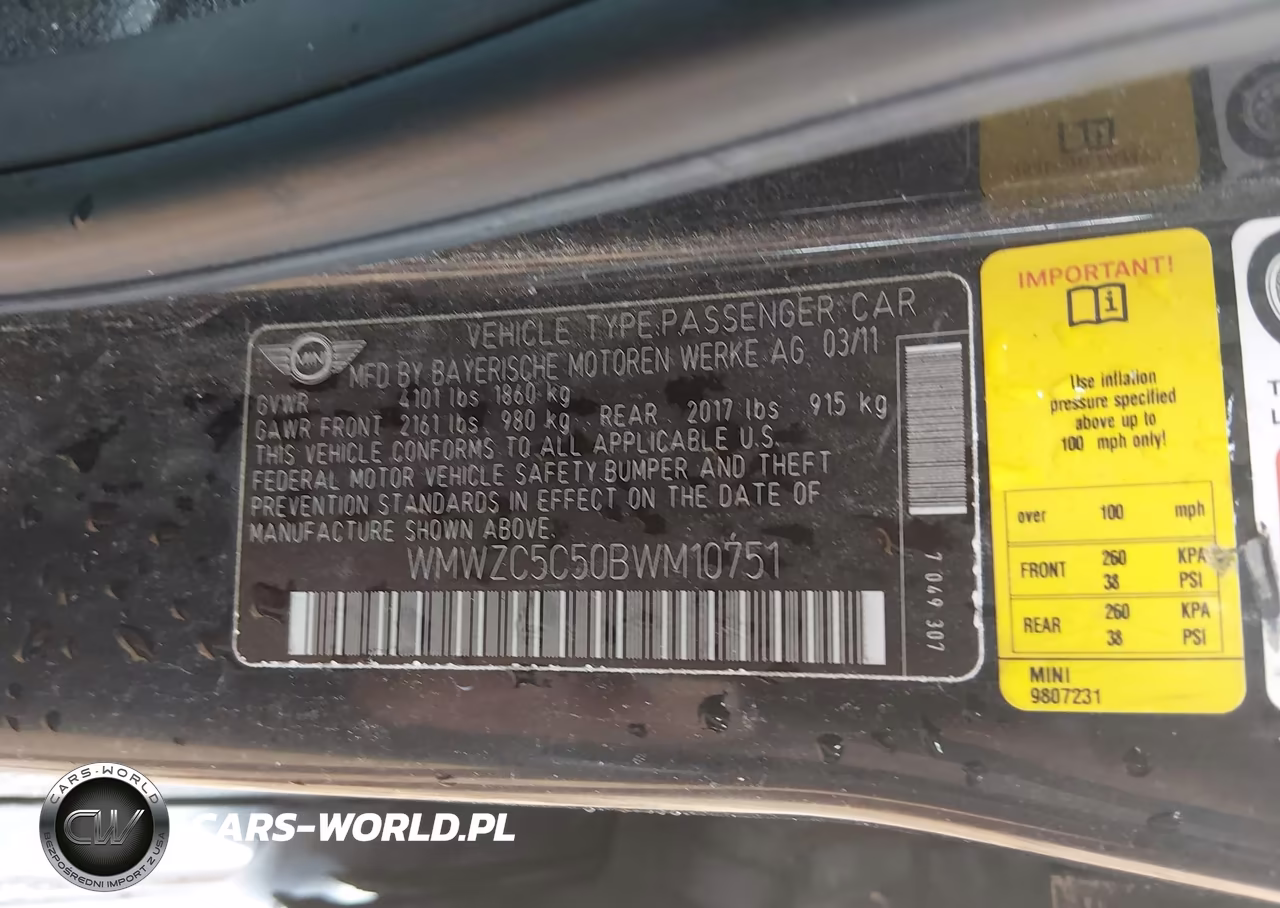 2011 Mini Cooper S Countryman VIN:WMWZC5C50BWM10751 - 9