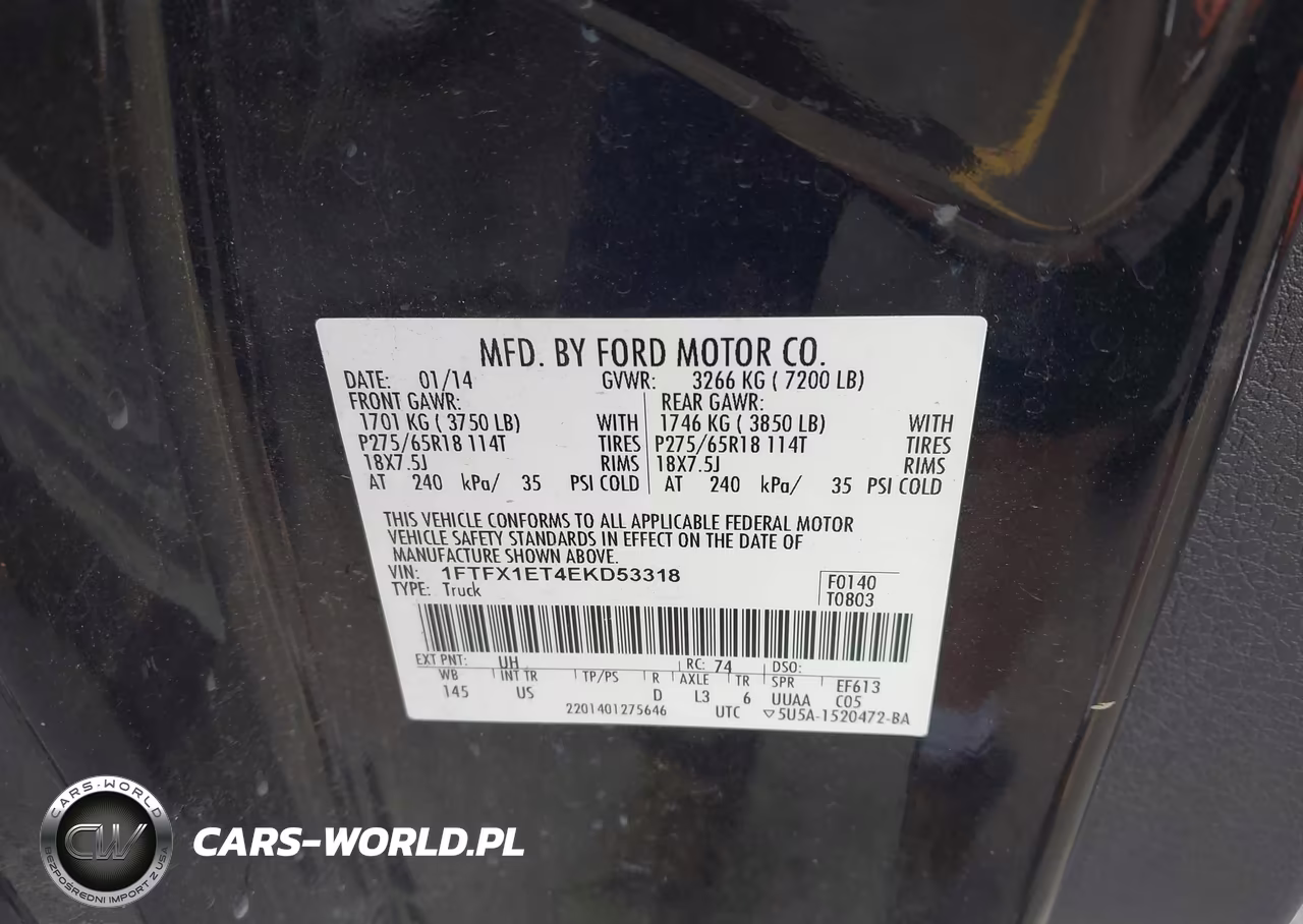 2014 Ford F-150 Xlt VIN:1FTFX1ET4EKD53318 - 9