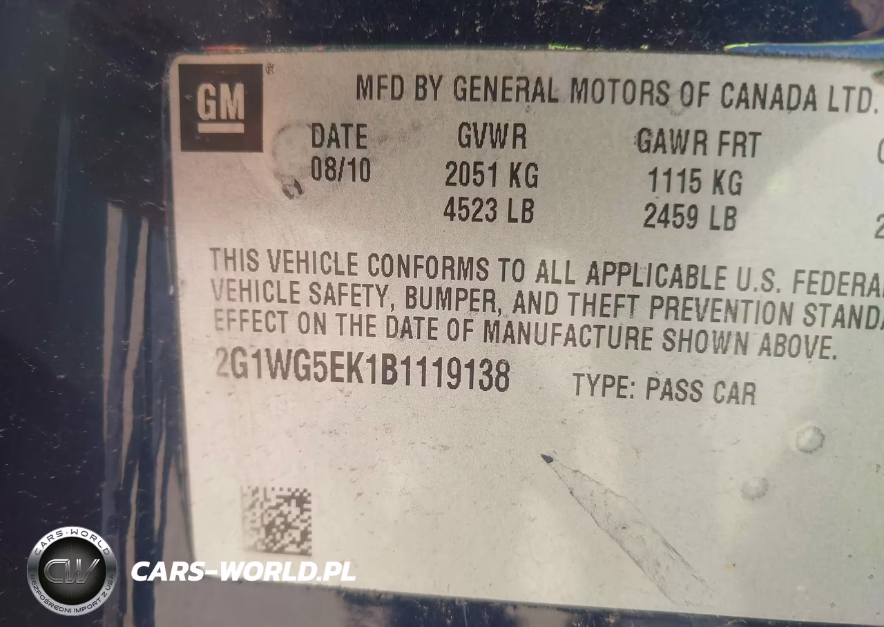 2011 Chevrolet Impala Lt VIN:2G1WG5EK1B1119138 - 9