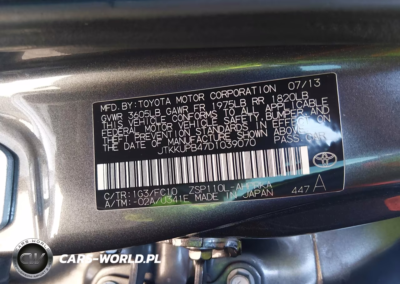 2013 Scion Xd VIN:JTKKUPB47D1039070 - 9