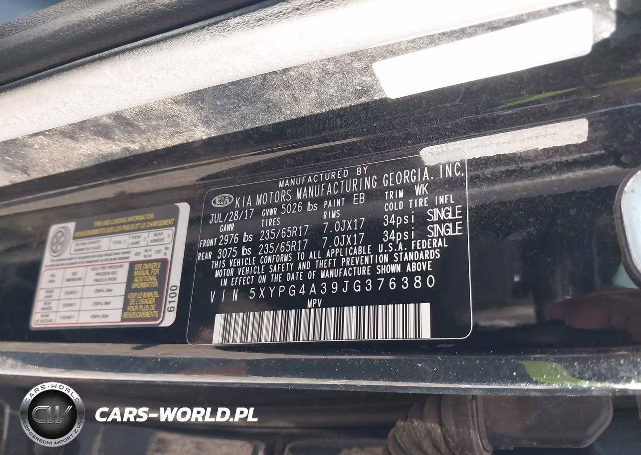 2018 Kia Sorento 2.4L Lx VIN:5XYPG4A39JG376380 - 9