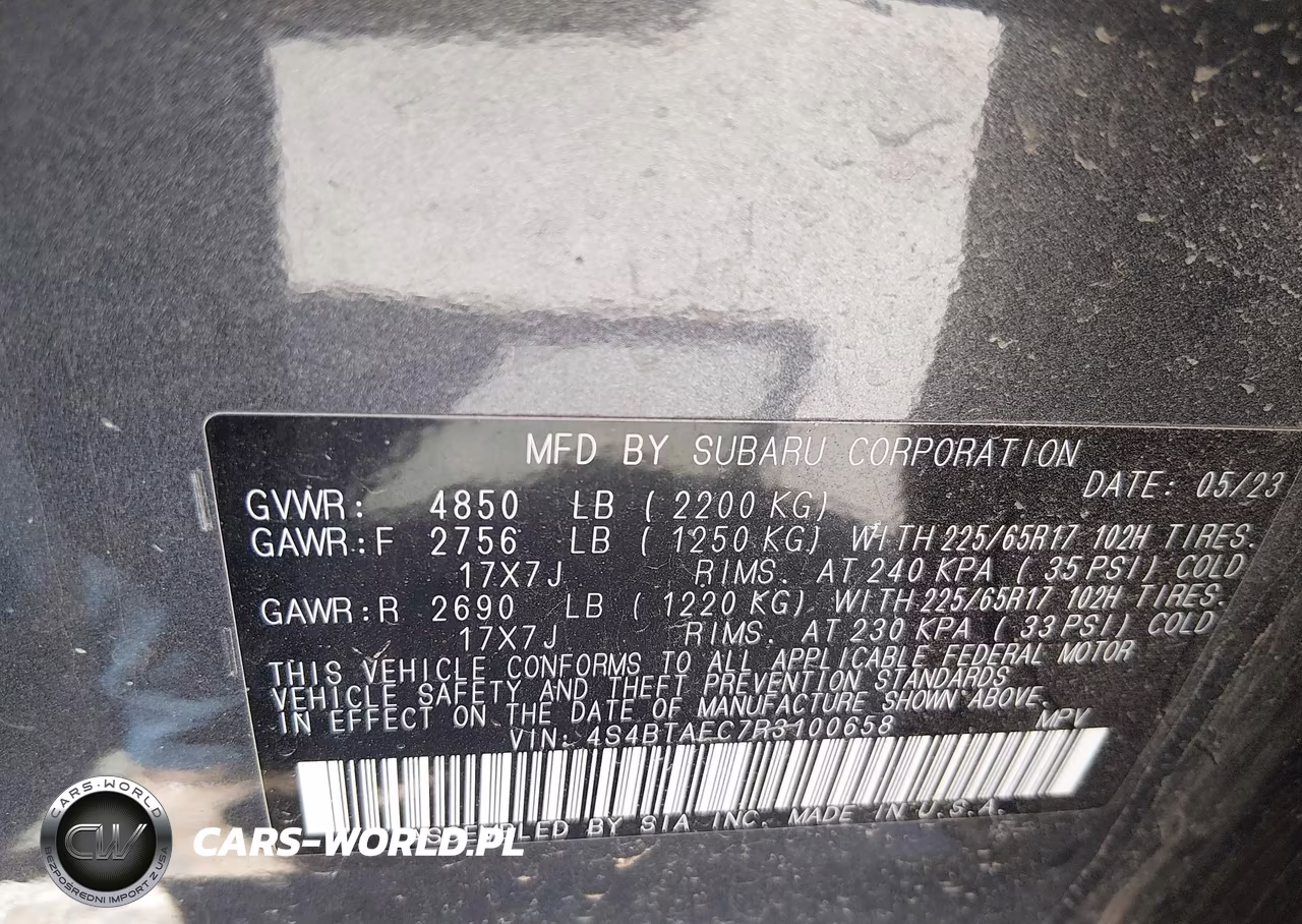 2024 Subaru Outback Premium VIN:4S4BTAFC7R3100658 - 9