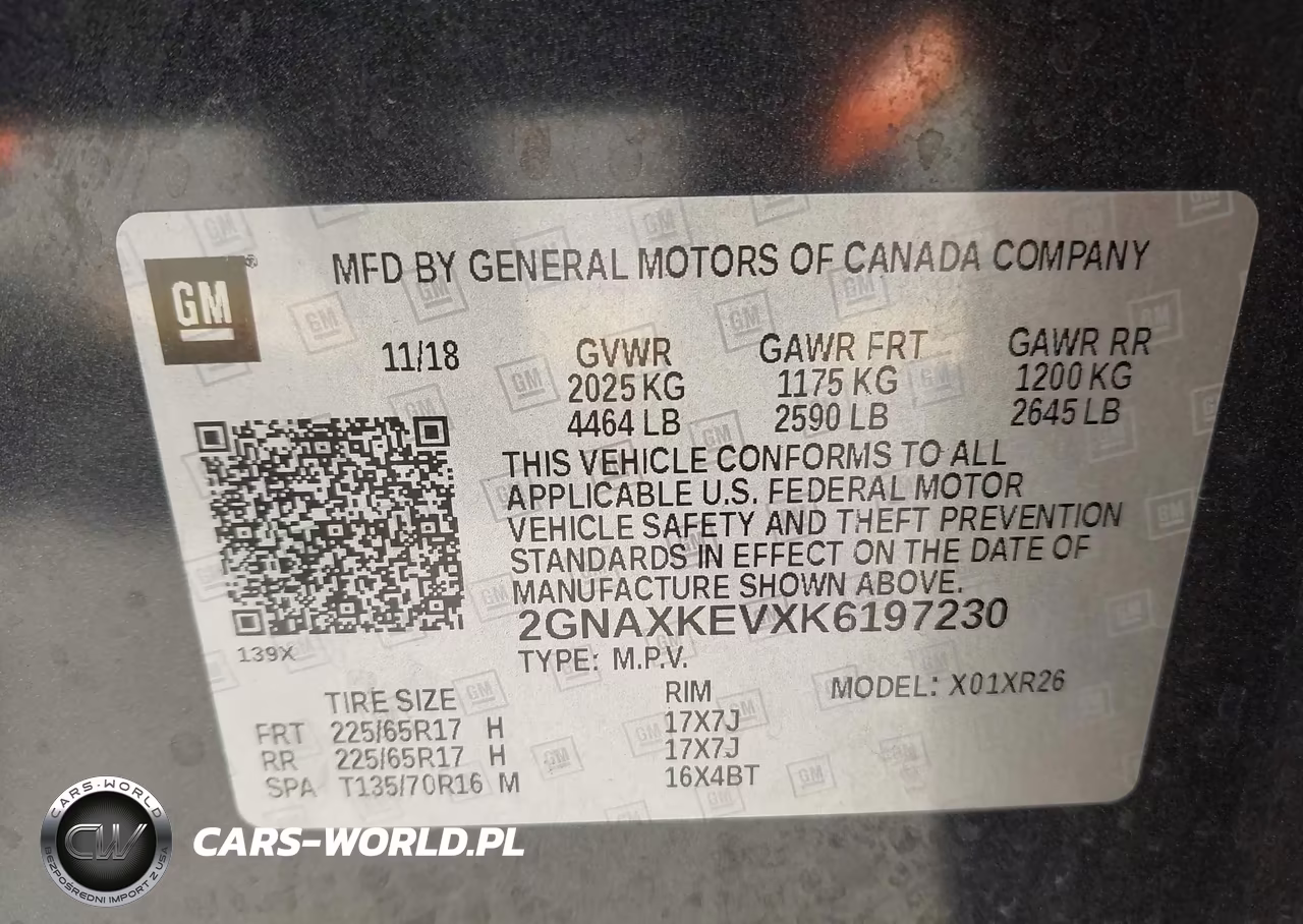 2019 Chevrolet Equinox Lt VIN:2GNAXKEVXK6197230 - 9