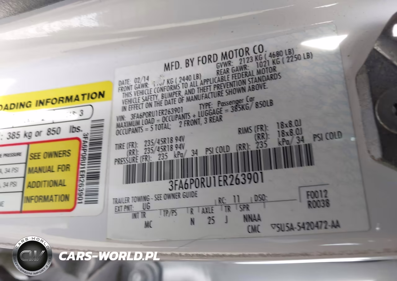 2014 Ford Fusion Hybrid Titanium VIN:3FA6P0RU1ER263901 - 9