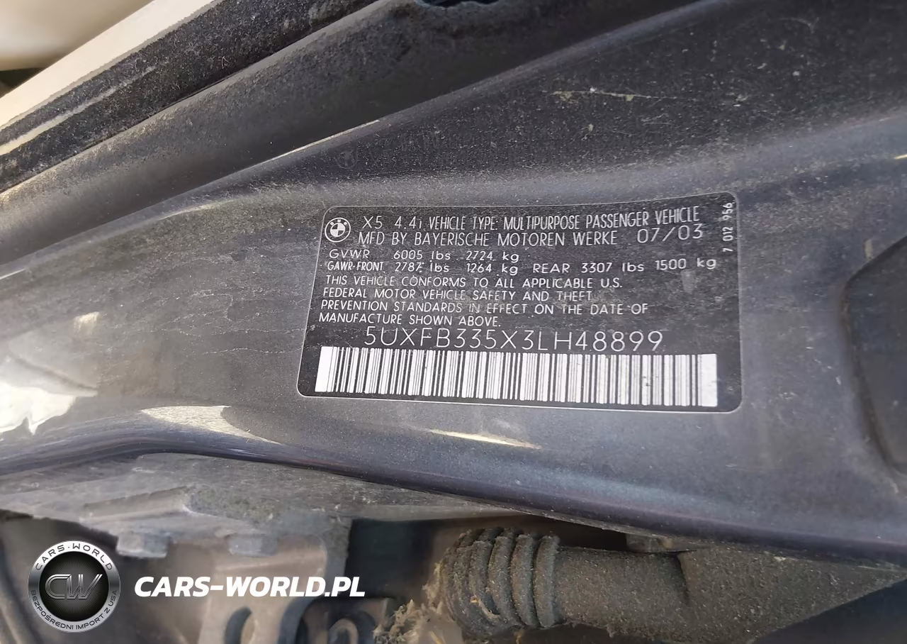 2003 BMW X5 4.4I VIN:5UXFB335X3LH48899 - 9