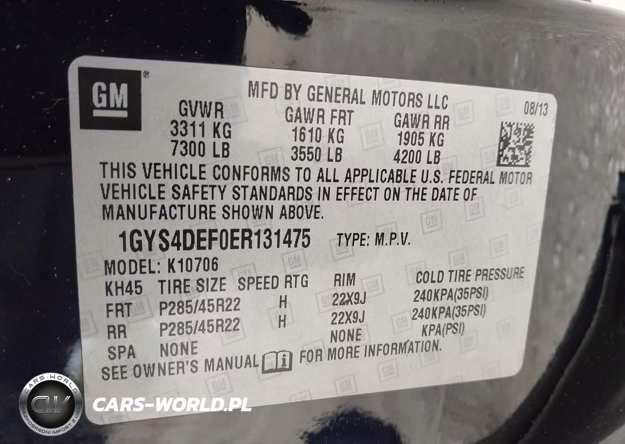 2014 Cadillac Escalade Platinum VIN:1GYS4DEF0ER131475 - 9