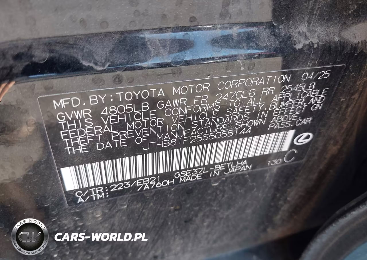 2025 Lexus Is 300 F Sport Design VIN:JTHB81F25S5055144 - 9