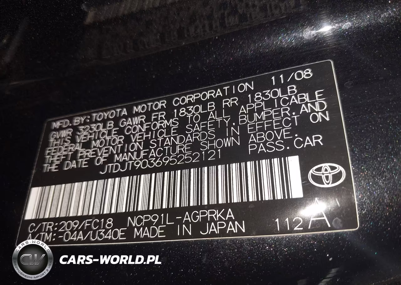 2009 Toyota Yaris VIN:JTDJT903695252121 - 9