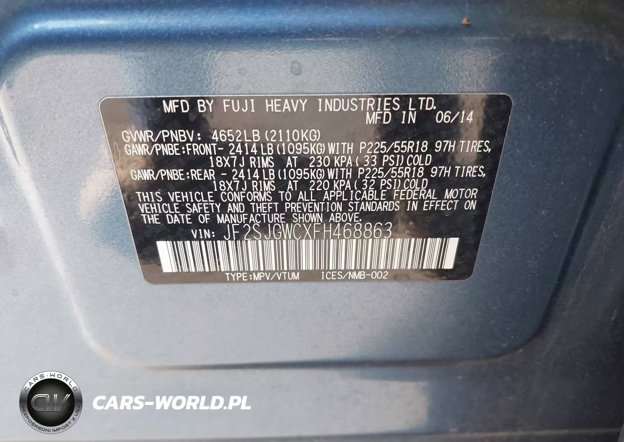 2015 Subaru Forester 2.0Xt Touring VIN:JF2SJGWCXFH468863 - 9