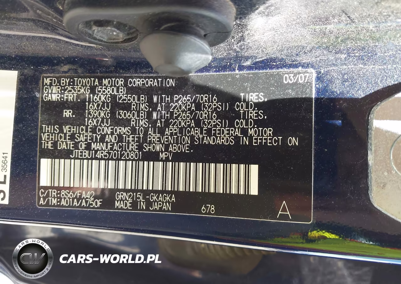 2007 Toyota 4Runner Sr5 VIN:JTEBU14R570120801 - 9