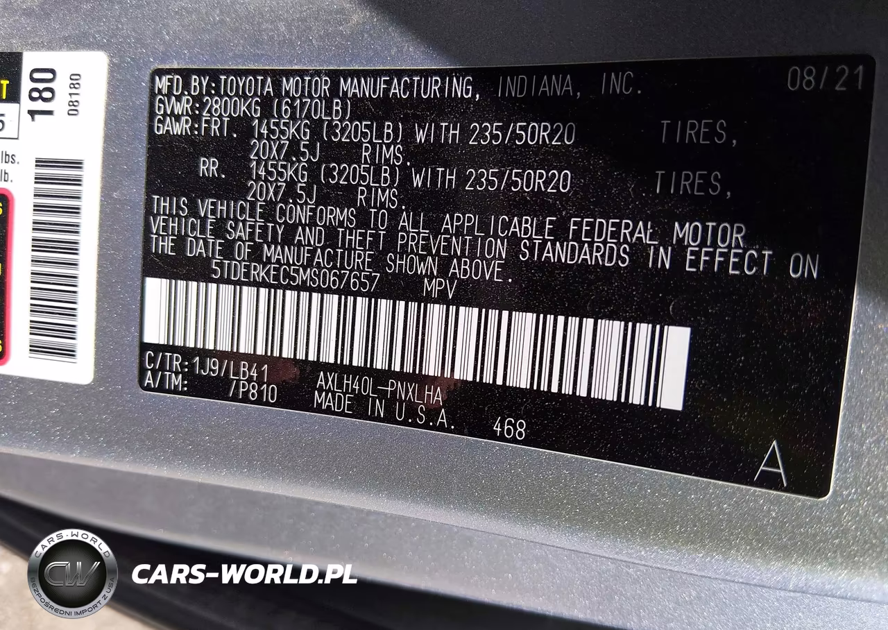 2021 Toyota Sienna Platinum VIN:5TDERKEC5MS067657 - 9