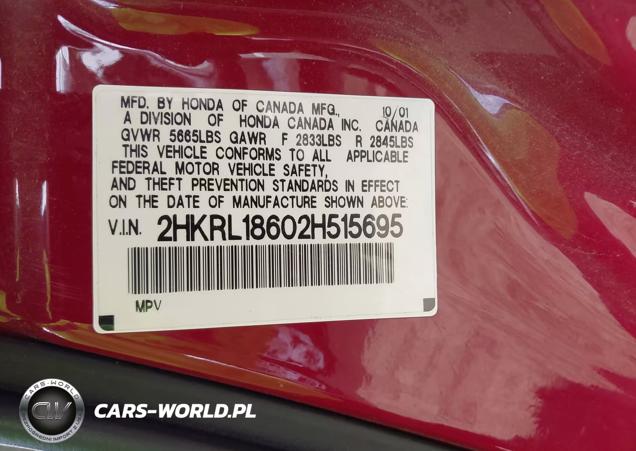 2002 Honda Odyssey Ex VIN:2HKRL18602H515695 - 9