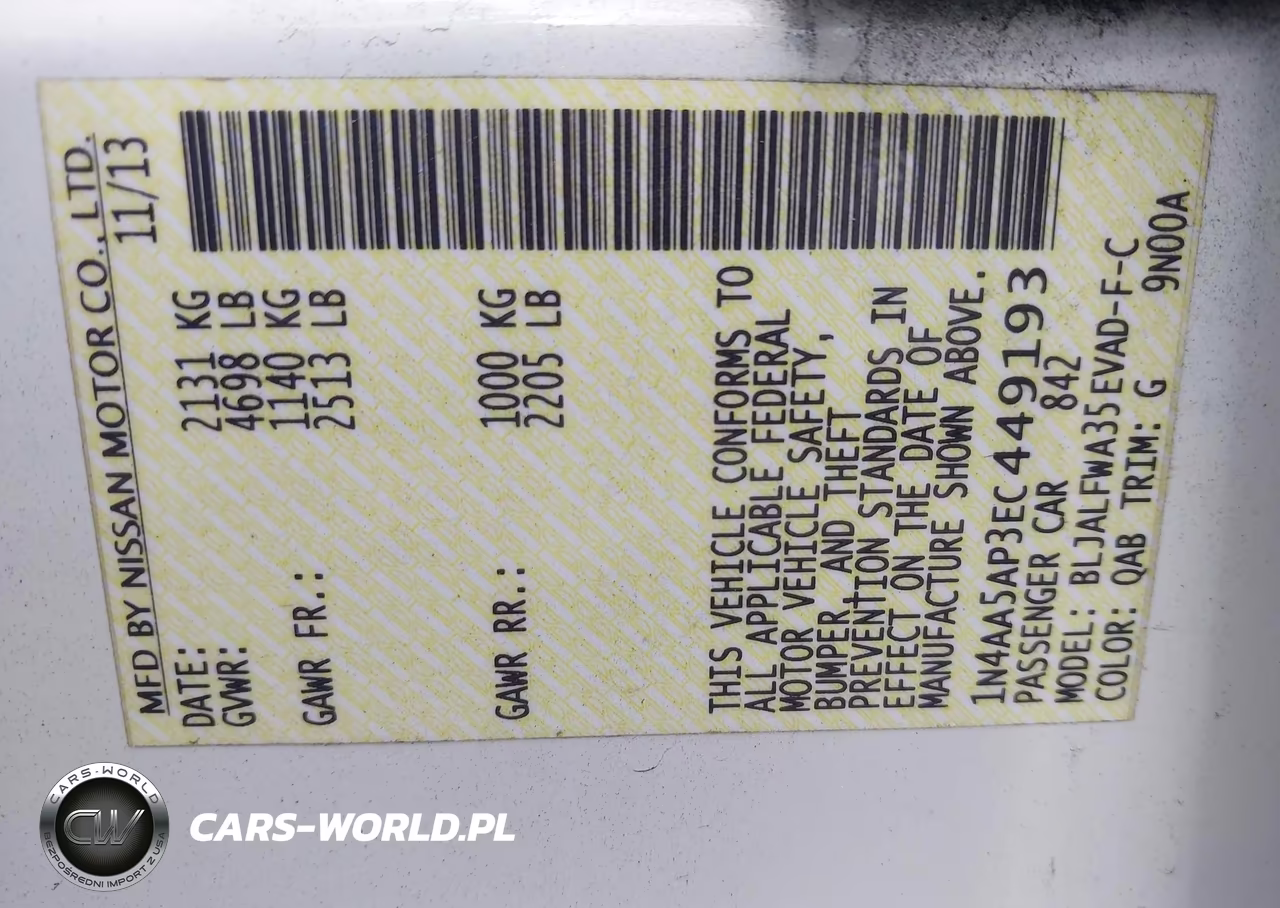 2014 Nissan Maxima 3.5 Sv VIN:1N4AA5AP3EC449193 - 9