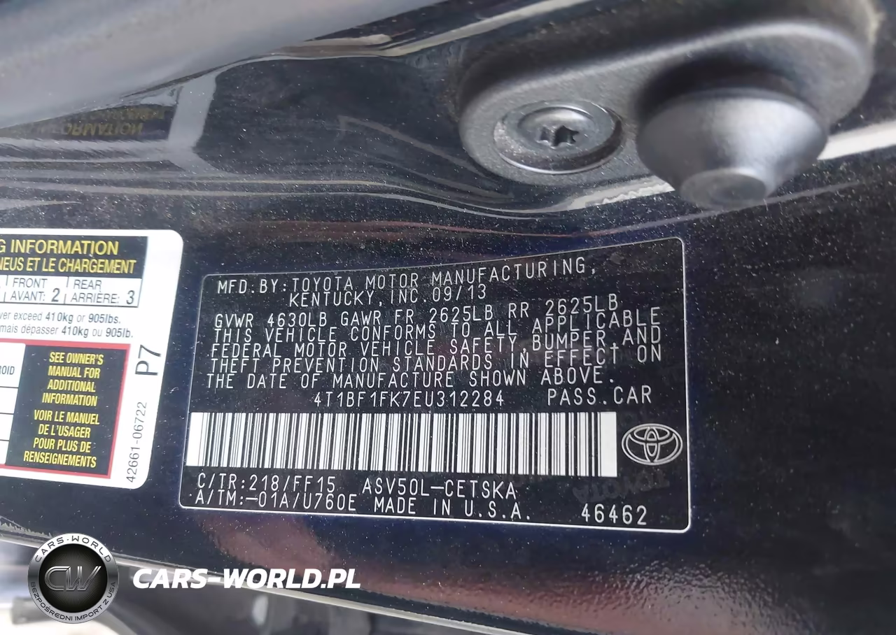 2014 Toyota Camry Se VIN:4T1BF1FK7EU312284 - 9