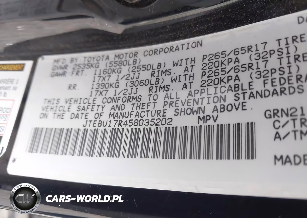 2005 Toyota 4Runner Limited V6 VIN:JTEBU17R458035202 - 9