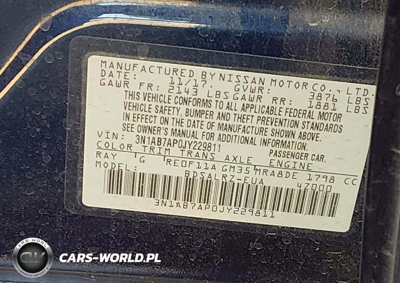 2018 Nissan Sentra Sr VIN:3N1AB7AP0JY229811 - 9