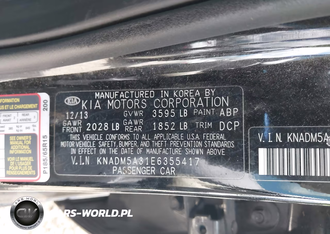 2014 Kia Rio Lx VIN:KNADM5A31E6355417 - 9