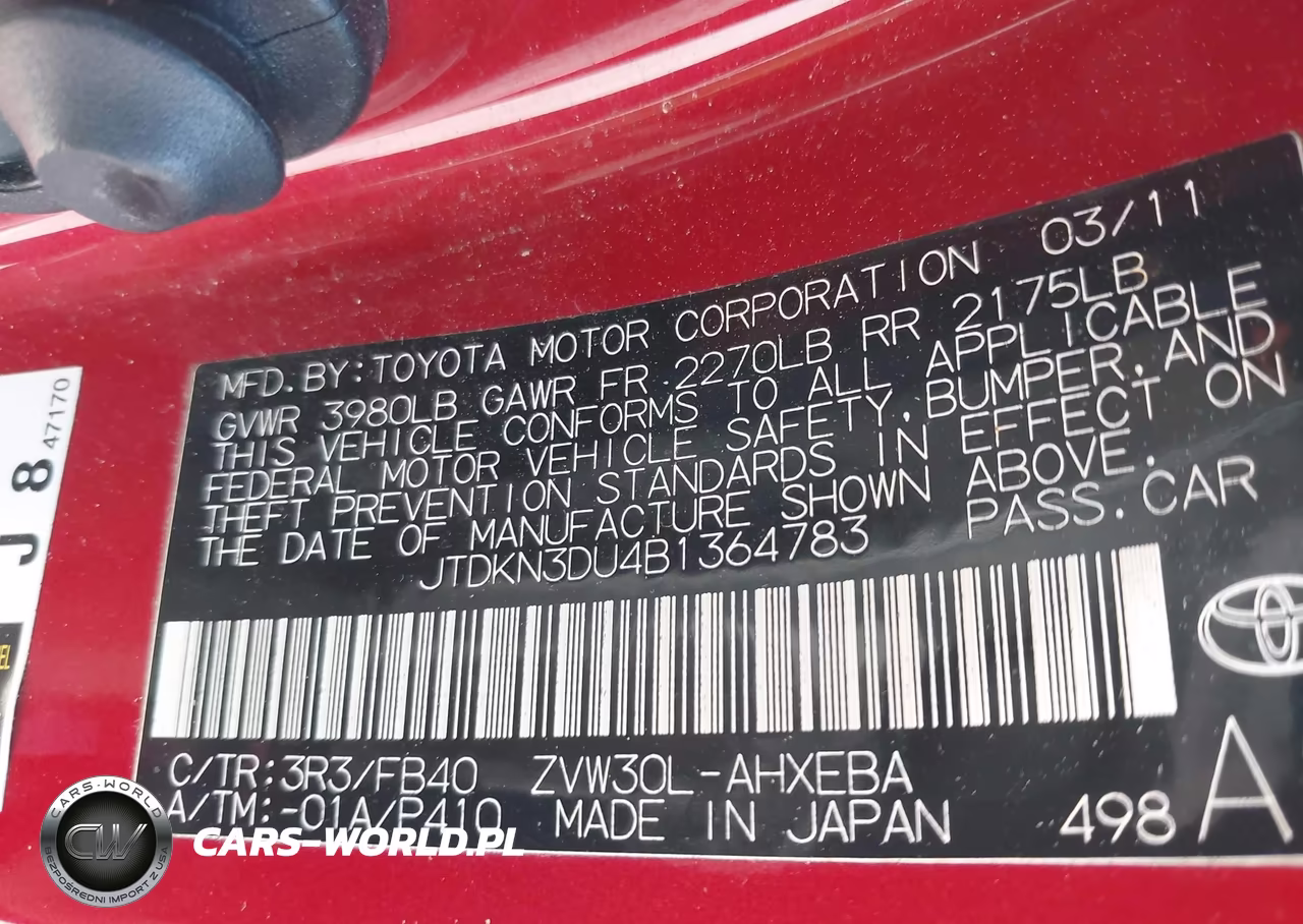 2011 Toyota Prius Three VIN:JTDKN3DU4B1364783 - 9