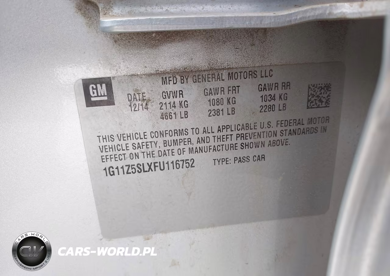 2015 Chevrolet Impala Ls VIN:1G11Z5SLXFU116752 - 9