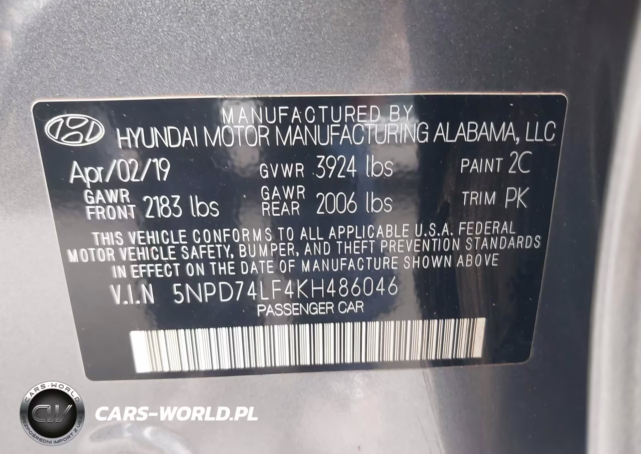 2019 Hyundai Elantra Se VIN:5NPD74LF4KH486046 - 9