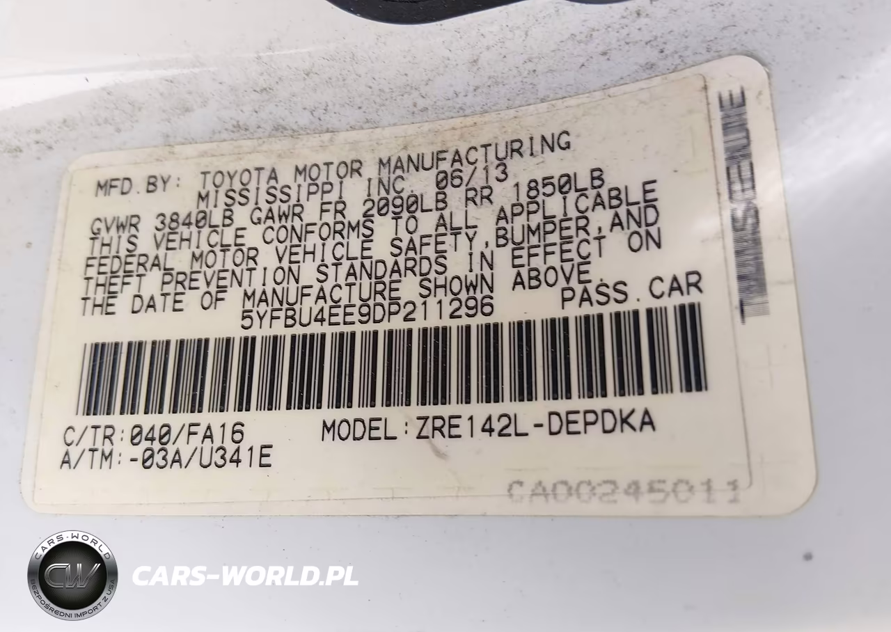 2013 Toyota Corolla L VIN:5YFBU4EE9DP211296 - 9
