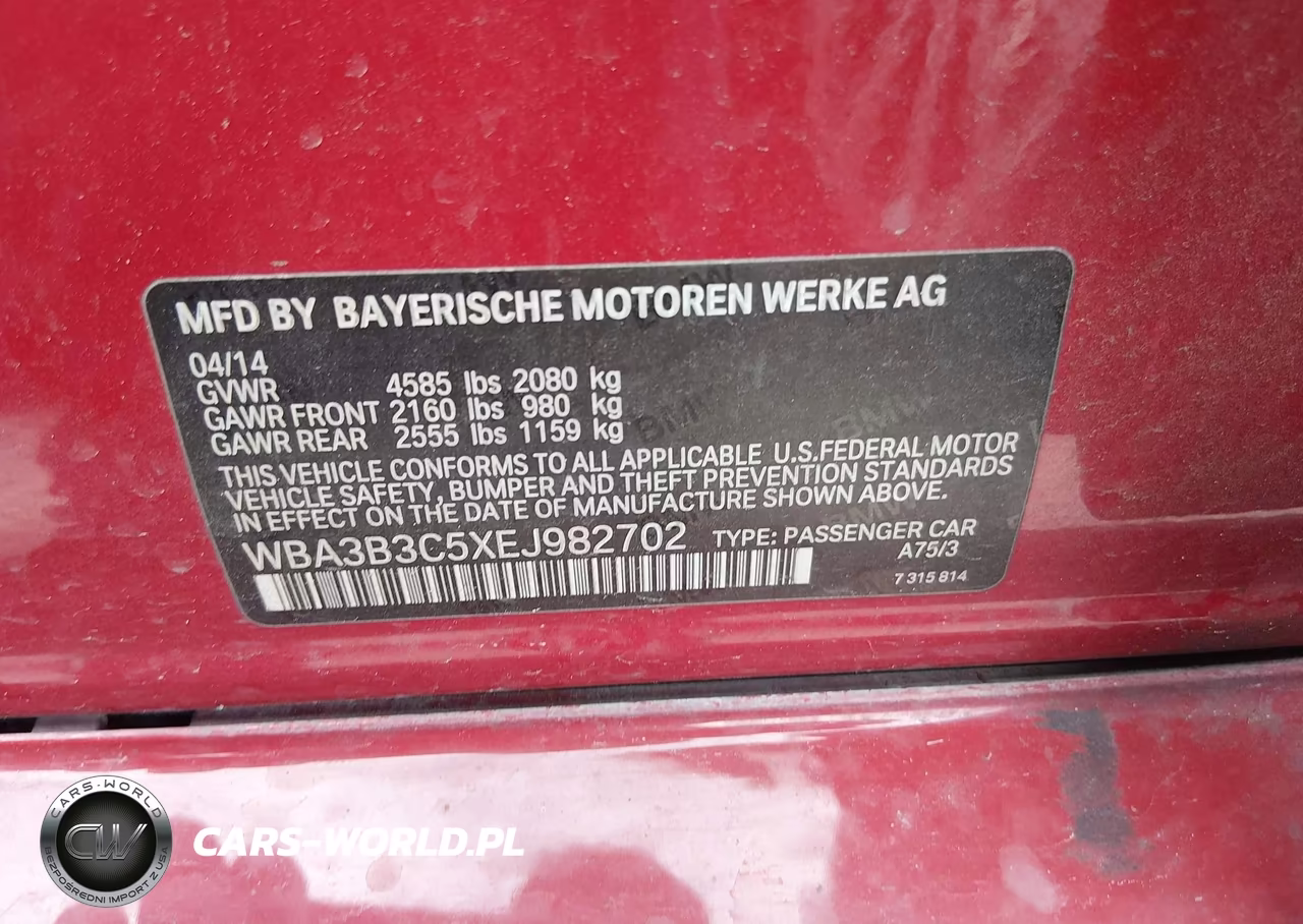 2014 BMW 328I xDrive VIN:WBA3B3C5XEJ982702 - 9