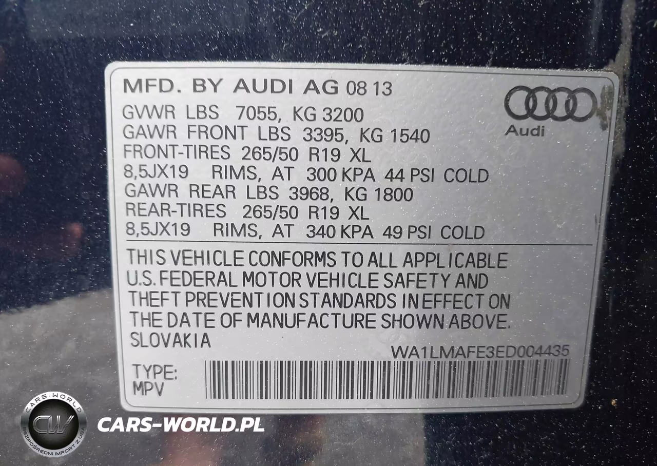2014 Audi Q7 3.0 Tdi Premium VIN:WA1LMAFE3ED004435 - 9