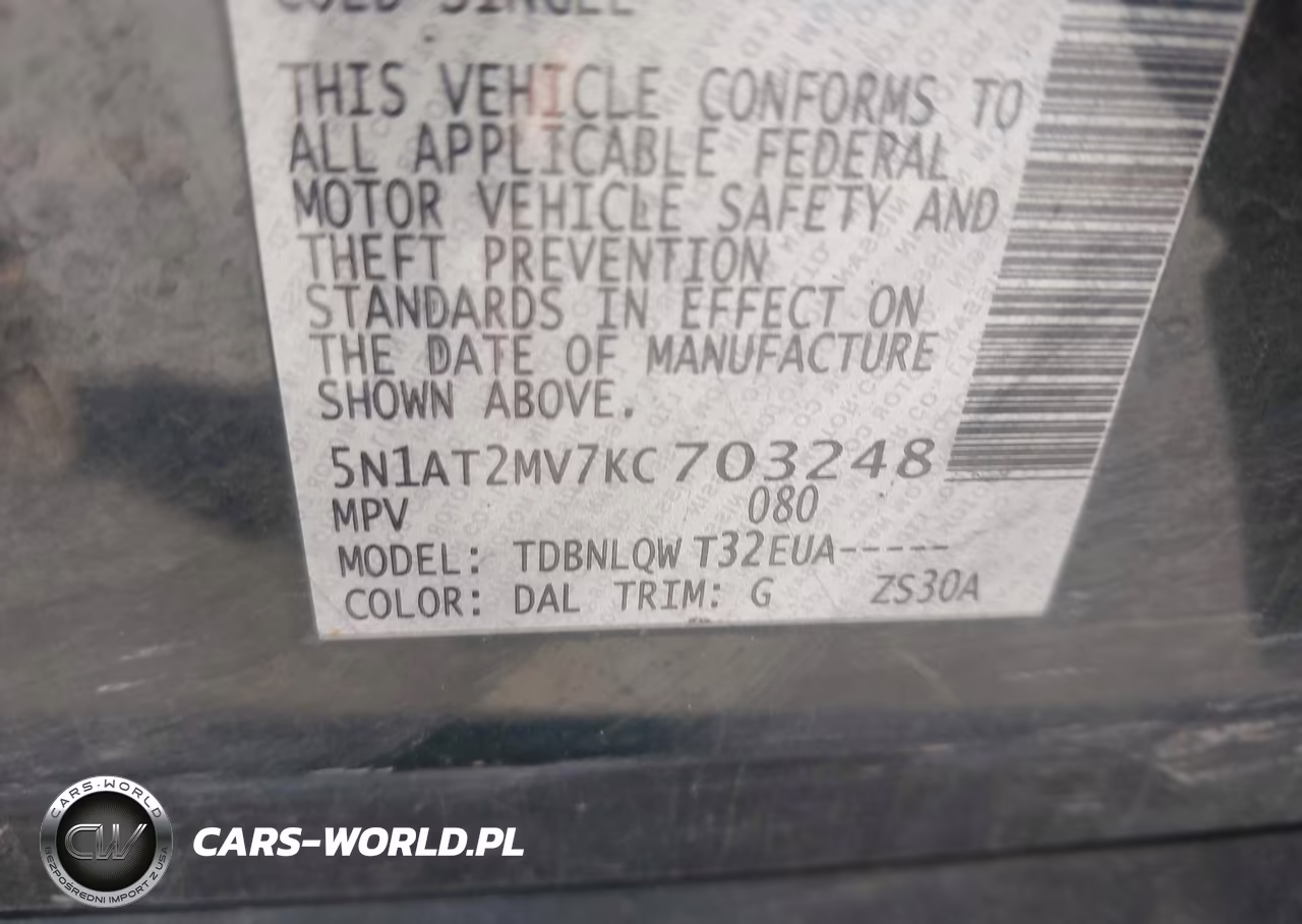 2019 Nissan Rogue Sv VIN:5N1AT2MV7KC703248 - 9