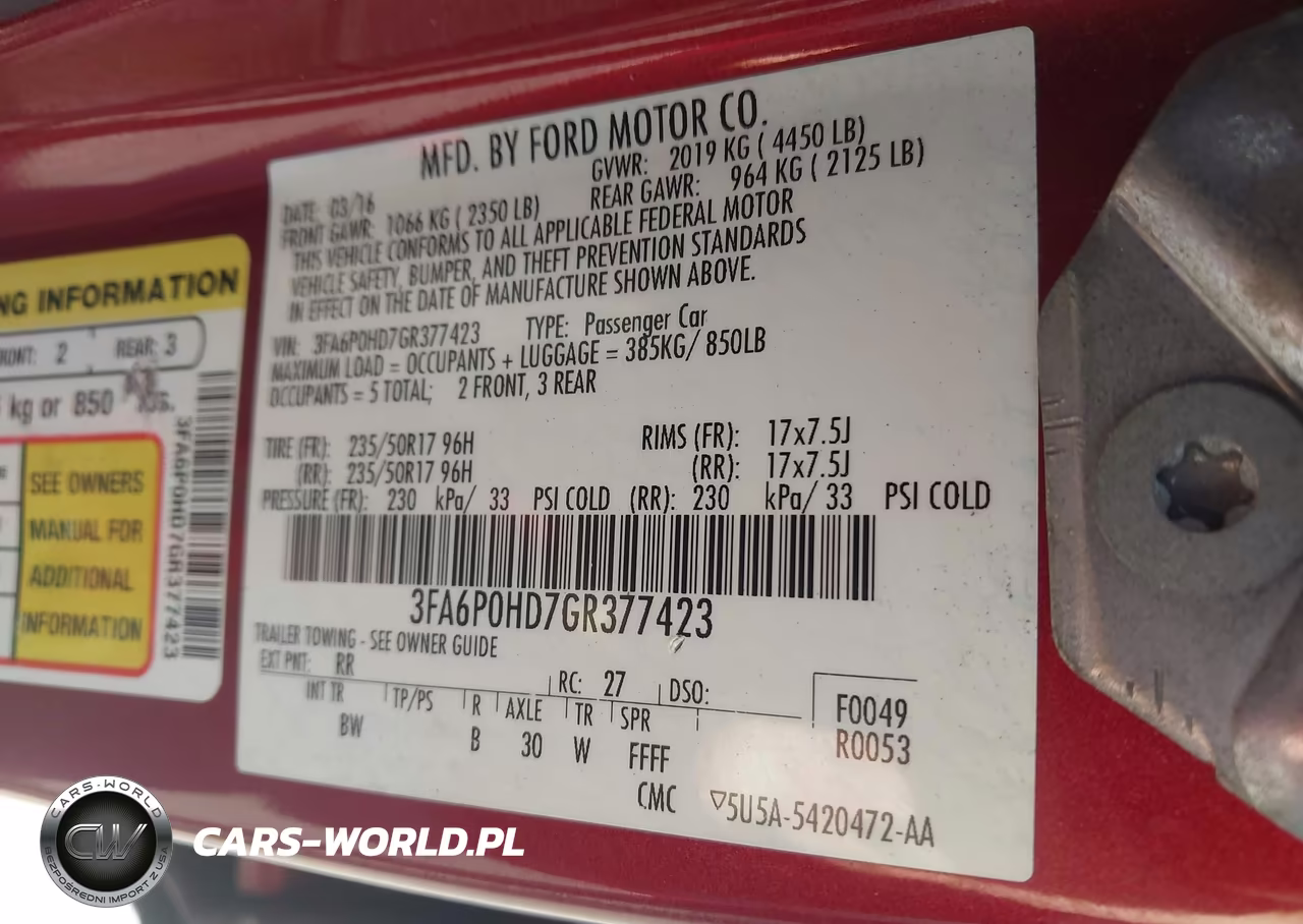 2016 Ford Fusion Se VIN:3FA6P0HD7GR377423 - 9