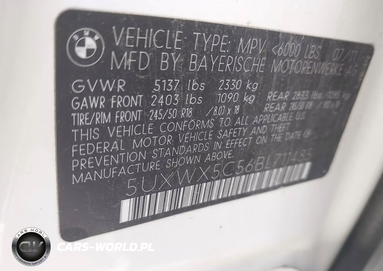 2011 BMW X3 xDrive28I VIN:5UXWX5C56BL711485 - 9