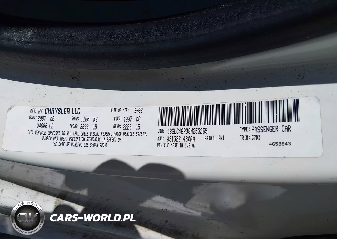 2008 Dodge Avenger Se VIN:1B3LC46R38N253265 - 9