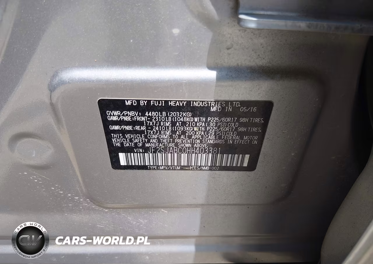 2017 Subaru Forester 2.5I VIN:JF2SJABC0HH403381 - 9
