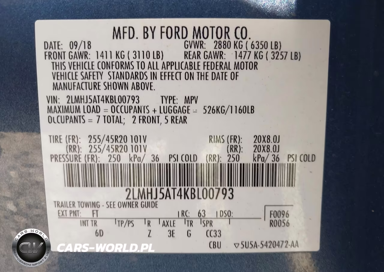 2019 Lincoln Mkt Reserve VIN:2LMHJ5AT4KBL00793 - 9