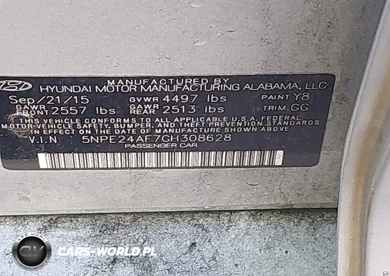 2016 Hyundai Sonata Se VIN:5NPE24AF7GH308628 - 9