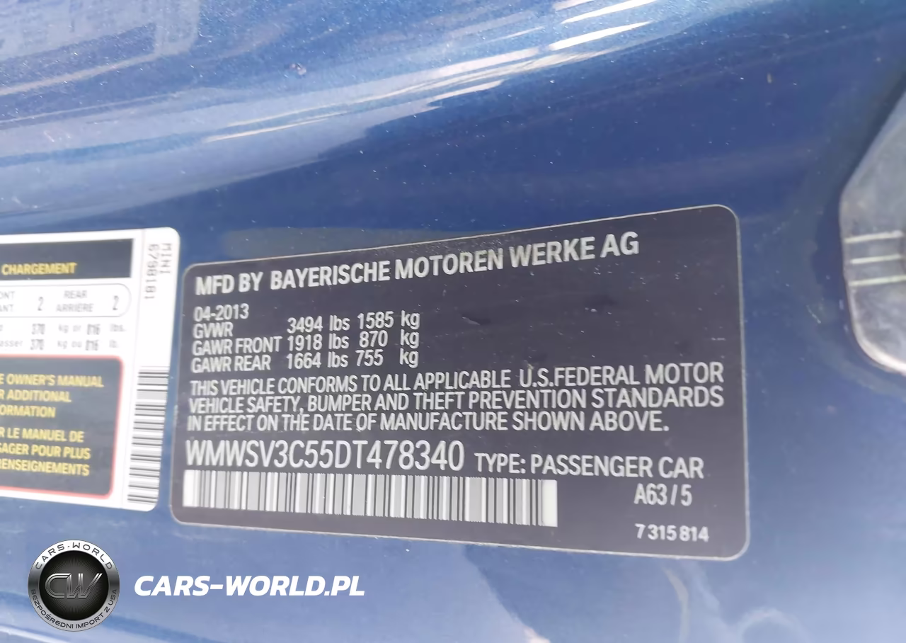 2013 Mini Hardtop Cooper S VIN:WMWSV3C55DT478340 - 9