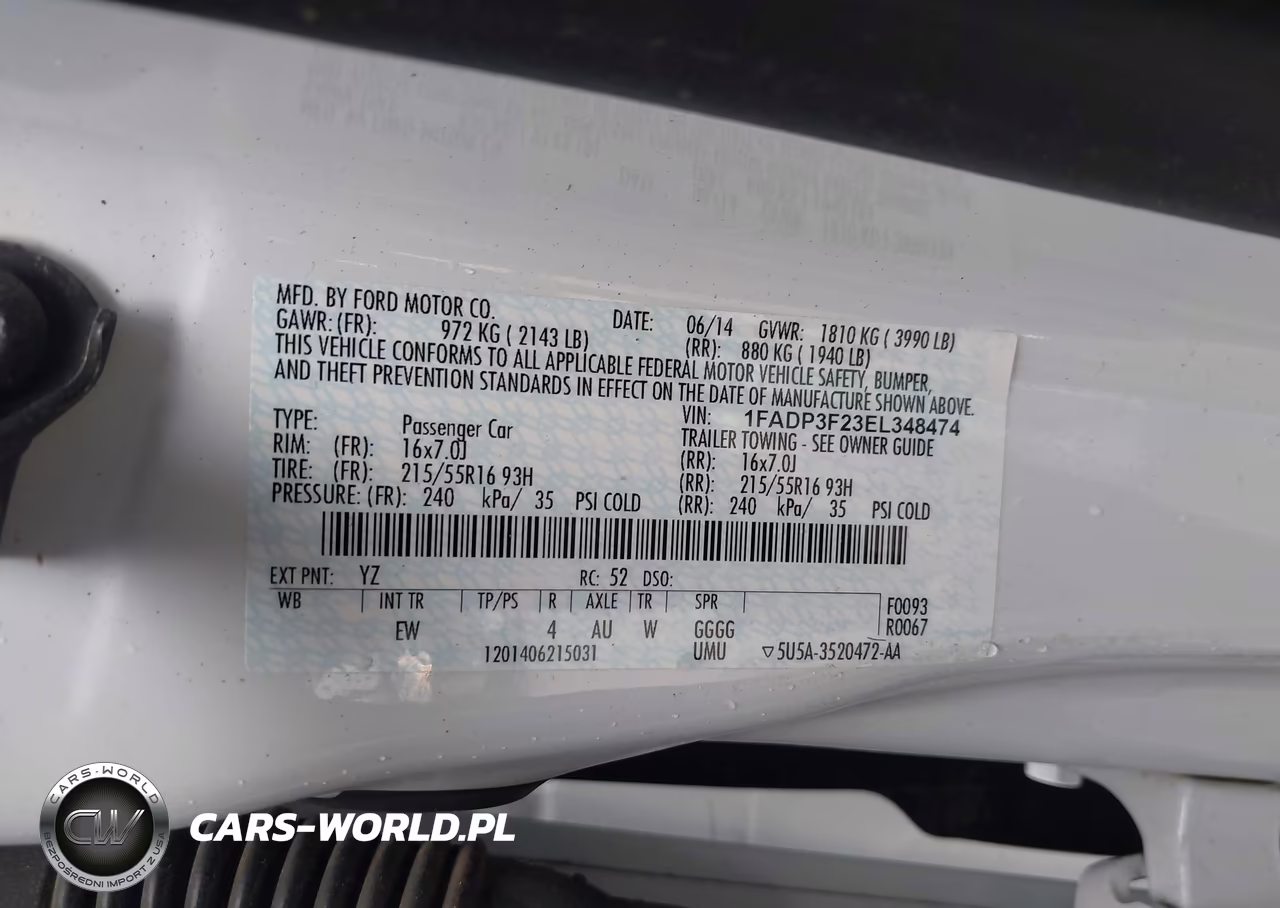 2014 Ford Focus Se VIN:1FADP3F23EL348474 - 9