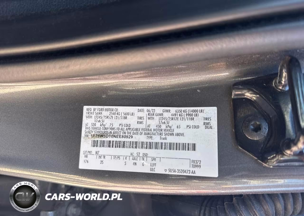 2022 Ford F350 Super Duty VIN:1FT8W3DT0NEE80929 - 10