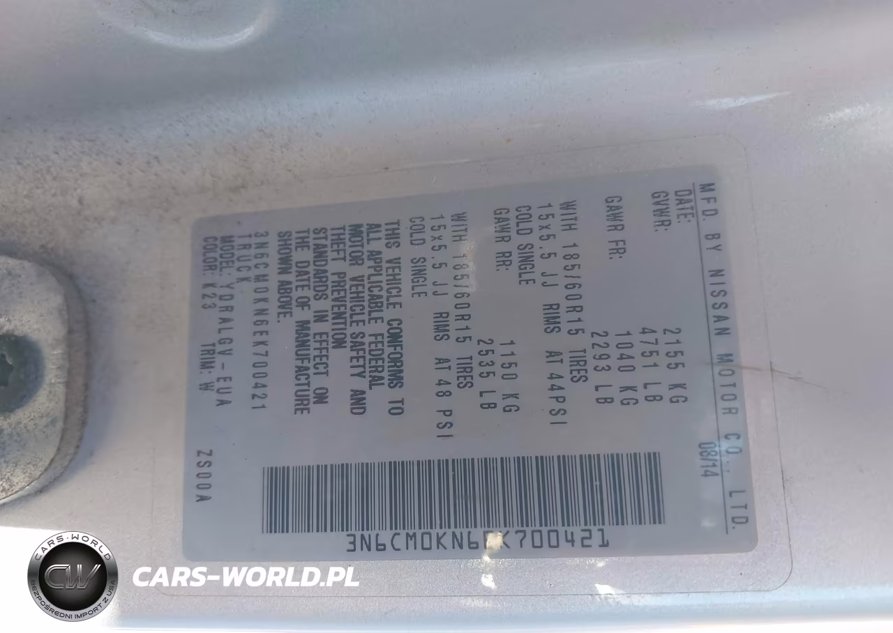 2014 Nissan Nv200 Sv VIN:3N6CM0KN6EK700421 - 9