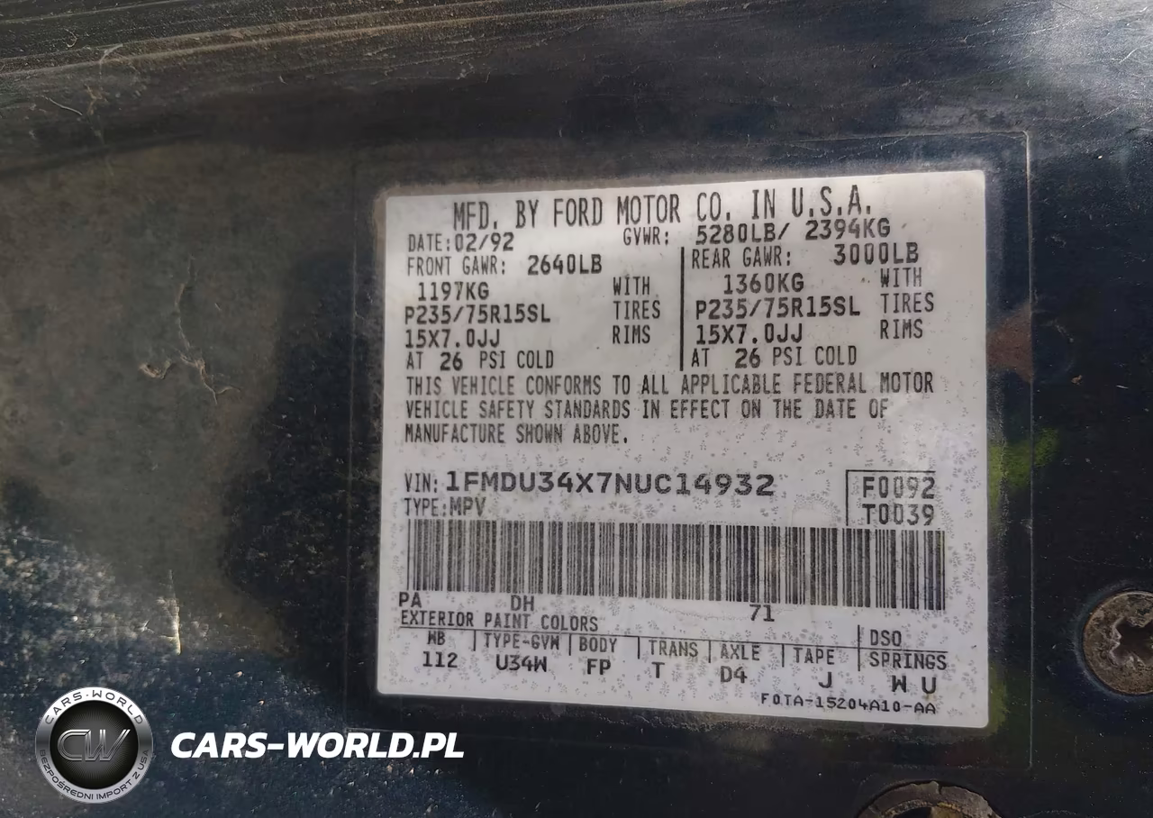 1992 Ford Explorer VIN:1FMDU34X7NUC14932 - 9