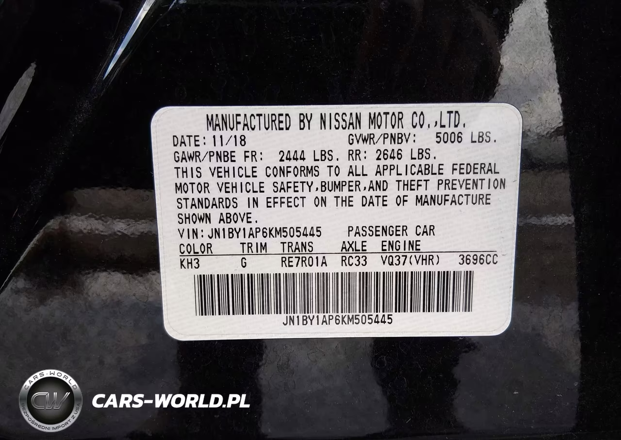 2019 Infiniti Q70 3.7 Luxe VIN:JN1BY1AP6KM505445 - 9