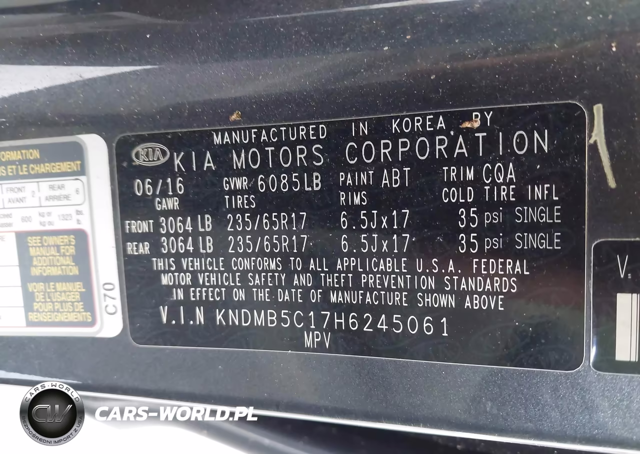 2017 Kia Sedona Lx VIN:KNDMB5C17H6245061 - 9