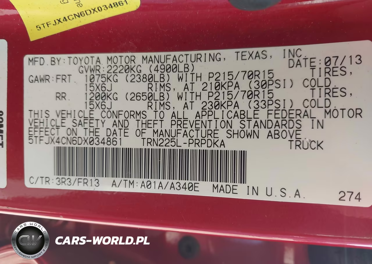 2013 Toyota Tacoma VIN:5TFJX4CN6DX034861 - 9